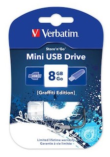 Флеш Диск Verbatim 8Gb Store n Go Mini GRAFFITI EDITION 98162 USB2.0 синий