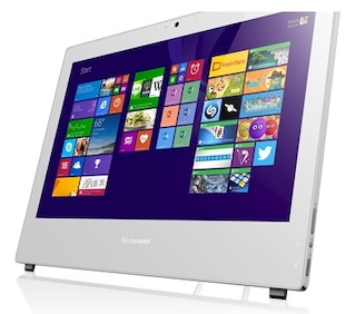 Моноблок Lenovo S40-40 21.5" FHD CelDC G1840/4Gb/500Gb/DVDRW/MCR/DOS/WiFi/white 1920*1080/Web/клавиатура/мышь