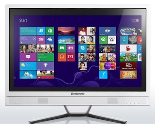 Моноблок Lenovo IdeaCentre C470 21.5"/1920x1080/i3-4005U/nVidia 820 2G/4G/1TB/DVD-RW/Windows 8.1/Cam/клавиатура/мышь/white