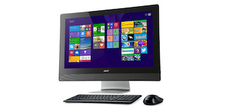 Моноблок Acer Aspire Z3-615 23" 1920x1080 i5 4460T/4Gb/1Tb/HDG/DVDRW/MCR/Win 8.1/WiFi/BT/клавиатура/мышь/Web