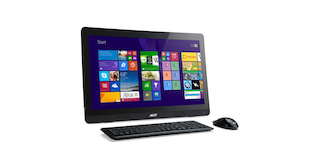 Моноблок Acer Aspire ZC-606 19.5" 1600x900 Cel J1900 (2)/4Gb/500Gb/DVDRW/MCR/Win 8.1/GETH/WiFi/BT/клавиатура/мышь/Web