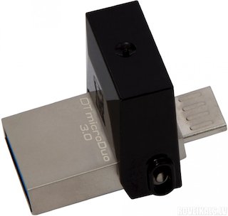 Флэш диск Kingston 64Gb DataTraveler microDUO, USB 3.0, OTG(DTDUO3/64GB)
