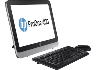 Моноблок HP ProOne 400 G1 AIO Touch i3 4160/4Gb/500Gb 7.2k/CR/Windows 8.1 64/GbitEth/120W/клавиатура/мышь/Cam/черный/серебристый/монитор в комплекте 2