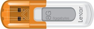 Флеш Диск Lexar 8Gb JumpDrive V10 LJDV10-8GBABEU USB2.0 оранжевый