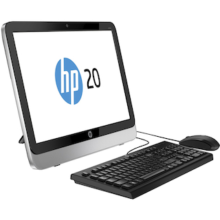 Моноблок HP 20-r000ur AIO E1 6015/2Gb/500Gb/DVDRW/Windows 8.1/клавиатура/мышь 19.45"