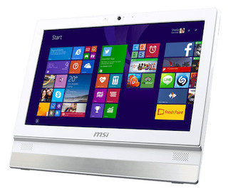 Моноблок MSI Adora20 2BT-031RU 19.5" HD+ CelQC J1900 (2.4)/4Gb/500GbHDG/DVDRW/CR/noOS/GbitEth/WiFi/клавиатура/мышь/Cam/белый 1600x900
