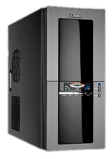 Корпус Ezcool V-400A black w/o PSU  ATX USB 2.0*4 audio shinning piano-mirror coating