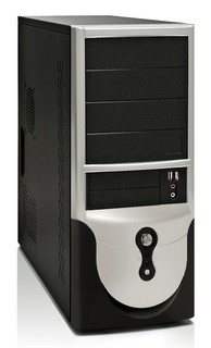 Корпус Foxconn TLA-397 black/silver w/o PSU ATX USB audio mic fan AirDuct