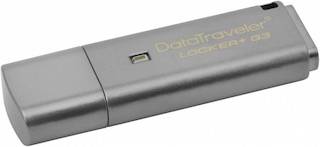 Флеш Диск Kingston 8Gb DataTraveler Locker G3 DTLPG3/8GB USB3.0 серебристый
