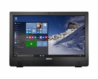 Моноблок MSI Pro 24 2M-004RU Touch PDC G3260 (2.4)/4Gb/500Gb/HDG/DVDRW/CR/noOS/GbitEth/WiFi/BT/TV/клавиатура/мышь/Cam/черный/красный 23.6" 1920x1080
