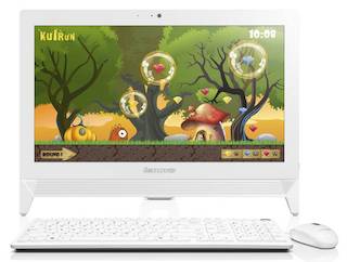 Моноблок Lenovo c20-05 19.5" Full HD E1 7010/2Gb/500Gb/R2/DVDRW/Free DOS/клавиатура/мышь/Cam/белый 1920x1080