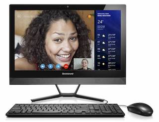 Моноблок Lenovo C50-30 23" Full HD P 3825U/4Gb/1Tb 7.2k/HDG/DVDRW/Windows 10/WiFi/клавиатура/мышь/Cam/черный 1920x1080
