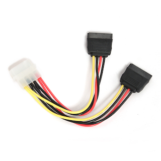 Кабель питания SATA Gembird/Cablexpert CC-SATA-PSY, 15см, molex 4pin/2x sata15pin, на 2 устр., пакет