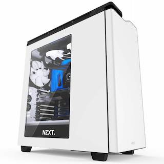 Корпус NZXT H442 Window белый/черный w/o PSU ATX 2x120mm 2x140mm 2xUSB2.0 2xUSB3.0 audio front door bott PSU