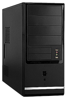 Корпус Foxconn TSAA-426 черный/серебристый без БП ATX 1x80mm 2x92mm 2x120mm 2xUSB2.0 audio AirDuct