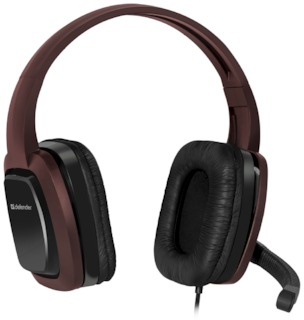 Гарнитура DEFENDER GAMING WARHEAD G-250  коричневый, кабель 2,5 м