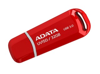 Флеш Диск USB 3.0 32Gb A-Data UV150, Красный (AUV150-32G-RRD)