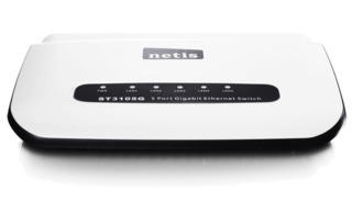Коммутатор NETIS 5PORT 1000M ST3105G  Коммутатор 5-портовый гигабитный 10/100/1000 Мбит/с, настольный, пластиковый корпус
