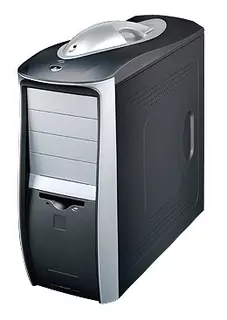 Корпус LinkWorld 313-F black/silver C2628 w/o PSU ATX USB Audio Fan AirDuct