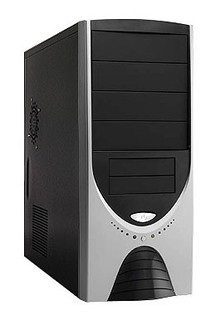 Корпус LinkWorld 316-03 black/silver C2228 w/o PSU ATX USB Audio AirDuct