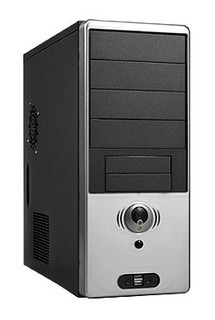 Корпус LinkWorld 316-04 black/silver C2228 w/o PSU ATX USB Audio AirDuct
