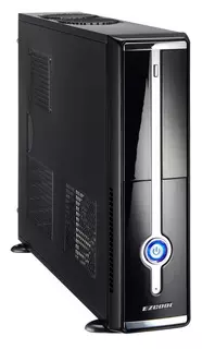 Корпус Ezcool R-120D black blue led 350W mATX slim 2*USB 2.0 Audio