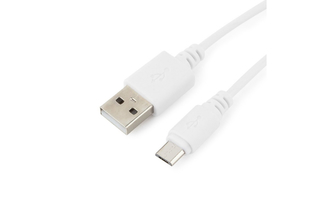 Кабель USB 2.0 Gembird/Cablexpert CC-mUSB2-AMBM-1MW, AM/microBM 5P, 1м, белый, пакет