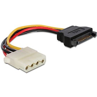 Кабель питания SATA Cablexpert CC-SATA-PS-M, 15см, sata 15pin/molex 4pin, пакет