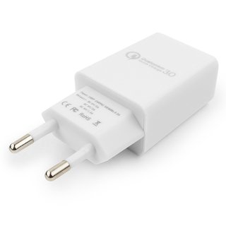 Сетевое з/у Gembird 3A USB QC 3.0 white (MP3A-PC-16)