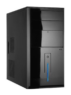Корпус LinkWorld 437-14 black C2121 w/o PSU mATX USB Audio AirDuct, with blue high light