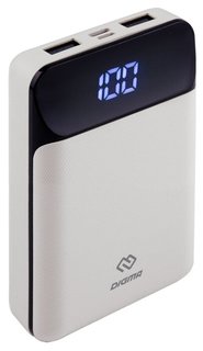 Внешний аккумулятор Digma DG-10000-SML-W Li-Pol 10000mAh 3A+3A белый 2xUSB