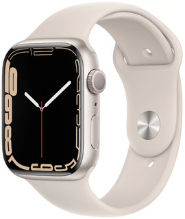 Смарт-Часы Apple Watch Series 7 45mm Starlight Aluminum Case with Starlight Sport Band MKN63