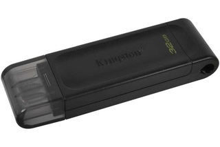 Флеш Диск USB-C  64Gb Kingston DataTraveler 70 DT70/64GB черный