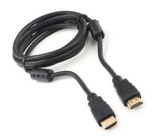 Кабель HDMI Cablexpert CCF2-HDMI4-6, 1,8м, v2.0, 19M/19M, черный, позол.разъемы, экран, 2 ферр кольца, пакет