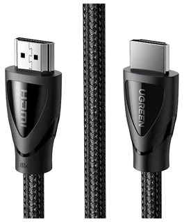 Кабель UGREEN HD140 (80405) HDMI 2.1 Male To Male Cable 8K Braided Cable. Длина: 5м. Цвет: черный