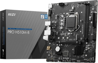 Материнская плата MSI PRO H510M-B (10Gen only) Soc-1200 Intel H470 2xDDR4 mATX AC`97 8ch(7.1) GbLAN+VGA+HDMI