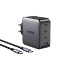 Сетевое з/у UGREEN CD226 (90575) USB-A+3*USB-C 100W GaN Fast Charger с кабелем 100W USB-C