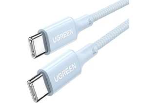 Кабель UGREEN US557 (15271) USB-C to USB-C PD 5A Fast Charging Data Cable. Длина: 1м. Цвет: голубой