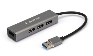 Хаб USB 3.1 Gembird UHB-C464, 4хUSB, кабель USB 17см, алюминий