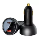 Автомобильное з/у Baseus Digital Display PD3.1 Dual Fast Charger Car Charger U+C 140W Black
