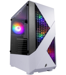 Корпус 1STPLAYER FIREROSE F3-A White / ATX, tempered glass/ 4x120mm LED fans / F3-A-WH-4F1