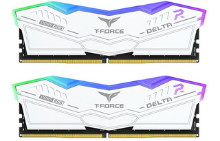 Память DDR5 2x32Gb 6000MHz TEAMGROUP T-Force Delta RGB CL38 (38-46-46-76) 1.35V FF4D564G6000HC38GDC01 White