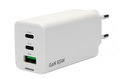 Сетевое з/у Cablexpert 3A 1хUSB 2хType-C QC4.0/PD 65W GaN white (MP3A-PC-65)