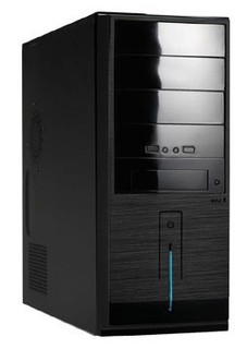 Корпус LinkWorld 321-61 black/silver C2128 w/o PSU ATX USB Audio Fan AirDuct