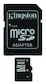 Флеш карта microSDHC 16Gb class10 + adapter SD Kingston (SDC10/16Gb)
