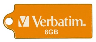 Флеш диск Verbatim 8Gb micro drive volcanic orange