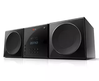 Микросистема DVD LG DM2130 черный DVD/CD /USB Plus/FM радио/Аудио Вход, DivX/MP3/WMA, подзарядка ч/з