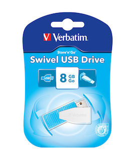 Флеш Диск Verbatim 8Gb Store n Go Swivel 49812 USB2.0 голубой