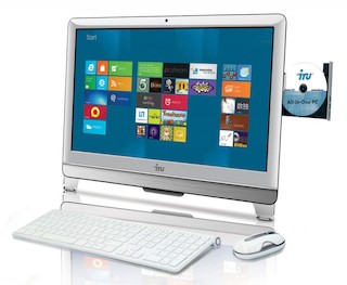 Моноблок iRU 308 21.5" HD P G2010/4Gb/500Gb/DVDRW/DOS/WiFi/white/Web/клавиатура/мышь