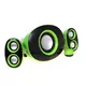 Колонки Hama H-52824 Акустическая система 2.1 Green Gecko черный/зеленый